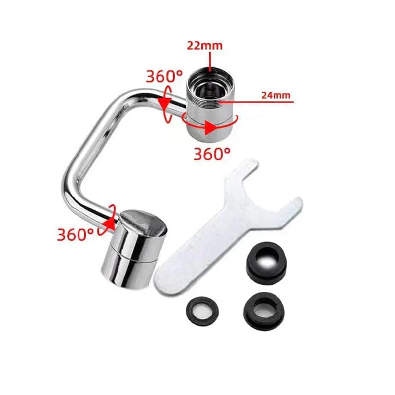 ✨ U-Shape Universal Faucet: 1080° Rotating & Leak-Proof | Easy Install for Kitchen & Bath | Fits 99% of Taps! ✅