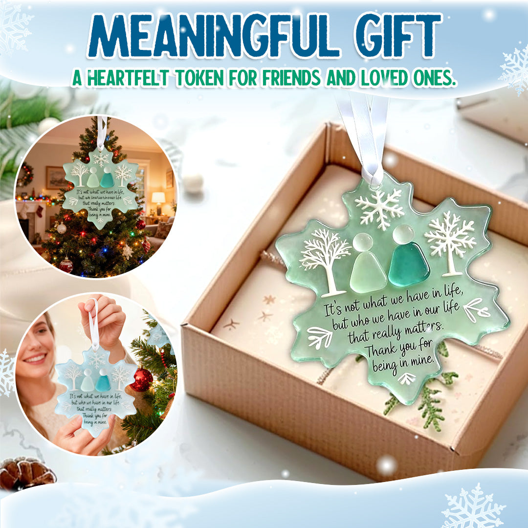 🌊Snowflake-Shaped Sea Glass Friendship Decor❄️✨ Shaped by Nature & Crafted by Hand