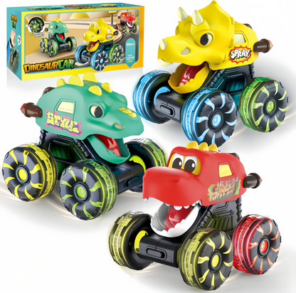 🚗 Press & Go Dino Truck Toy with Motion Activated Light for Toddlers
