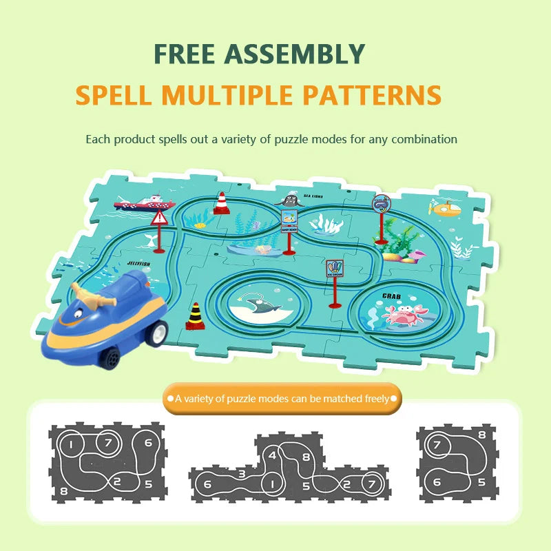 Brain-Teasing Puzzle Track Car Set – Ignite Creativity & Problem-Solving Fun
