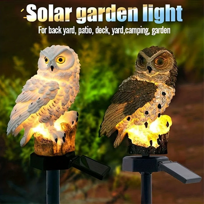 Solar Powered Owl Garden Light for Outdoor Decoration