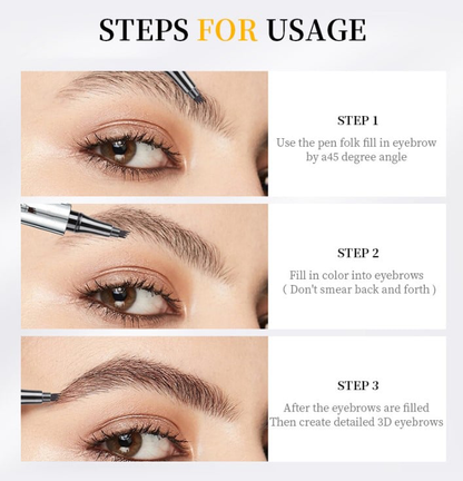 Negusy™ 3D Waterproof Microblading Eyebrow Pencil – Natural, Long-Lasting & Smudge-Proof