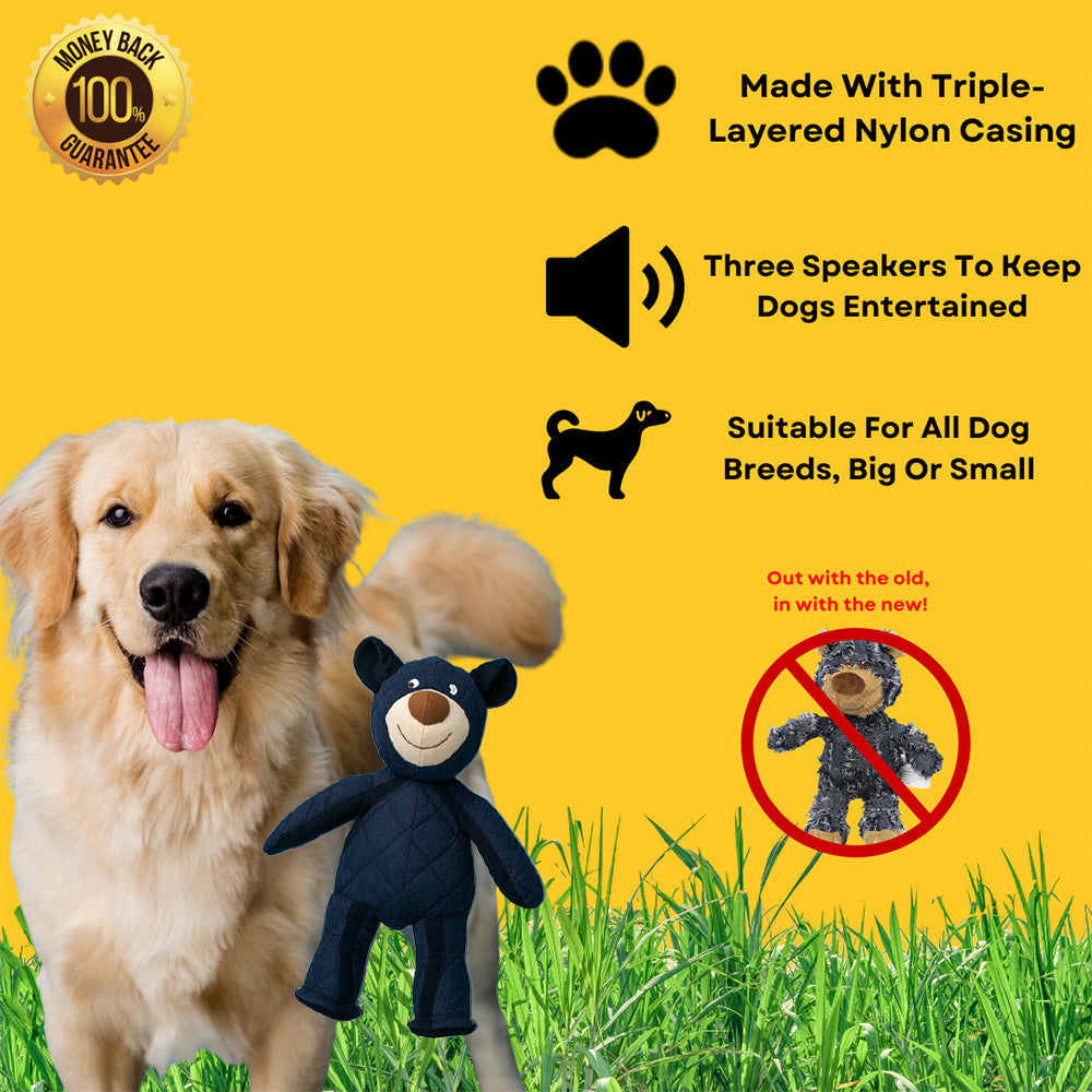 🐻Buddy BearBite: Indestructible Dog Toy for Aggressive Chewers – Vet-Approved, Safe & Teeth-Cleaning