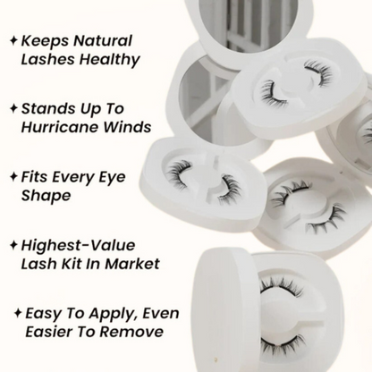 Negusy™ Magnetic Lashes Kit - No Glue, No Drama, Just Snap-On Slay
