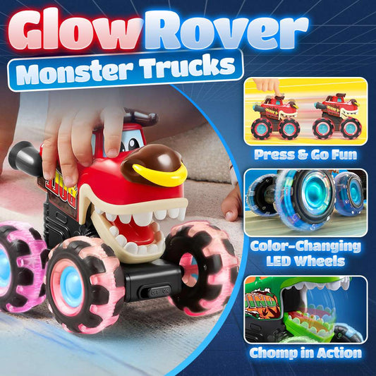 Monster Truck Toy for Kids – Motion-Activated Light-Up Cars