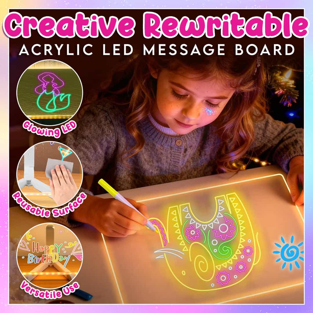 🎁Creative Rewritable Acrylic LED Message Board 🎨
