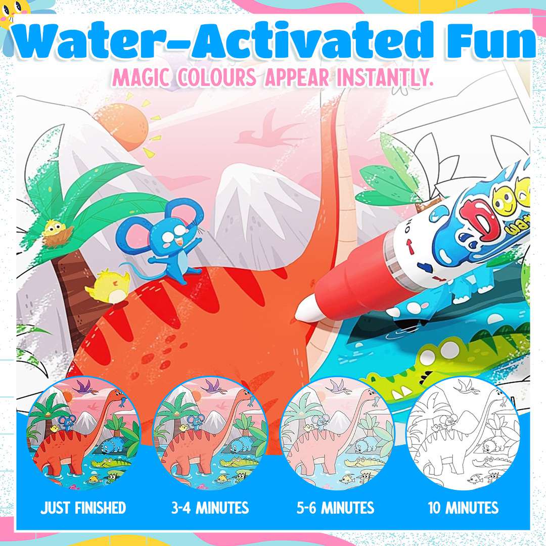 Mess-Free Reusable Water Coloring Book