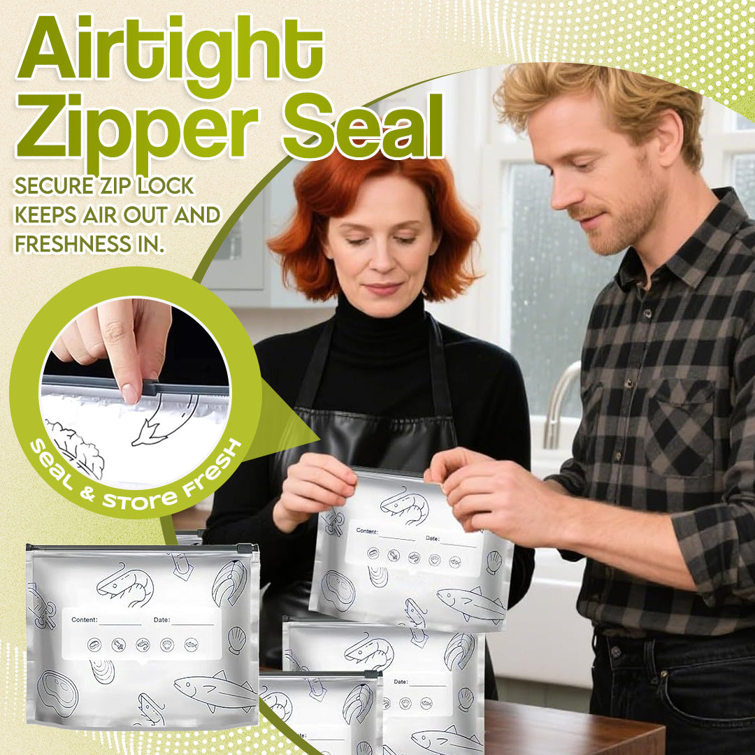 ♻️ Reusable Aluminum Foil Sealable Food Storage Bags