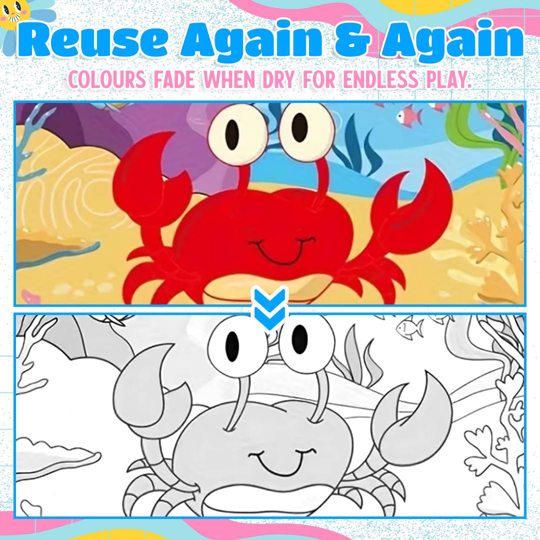 Mess-Free Reusable Water Coloring Book