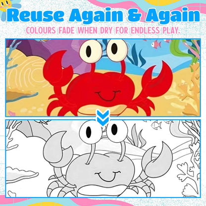 Mess-Free Reusable Water Coloring Book