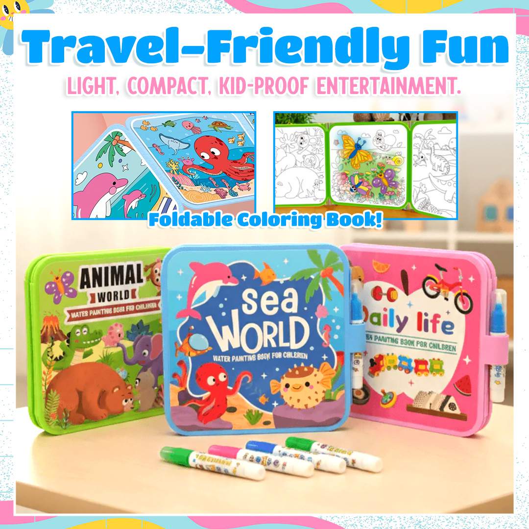 Mess-Free Reusable Water Coloring Book