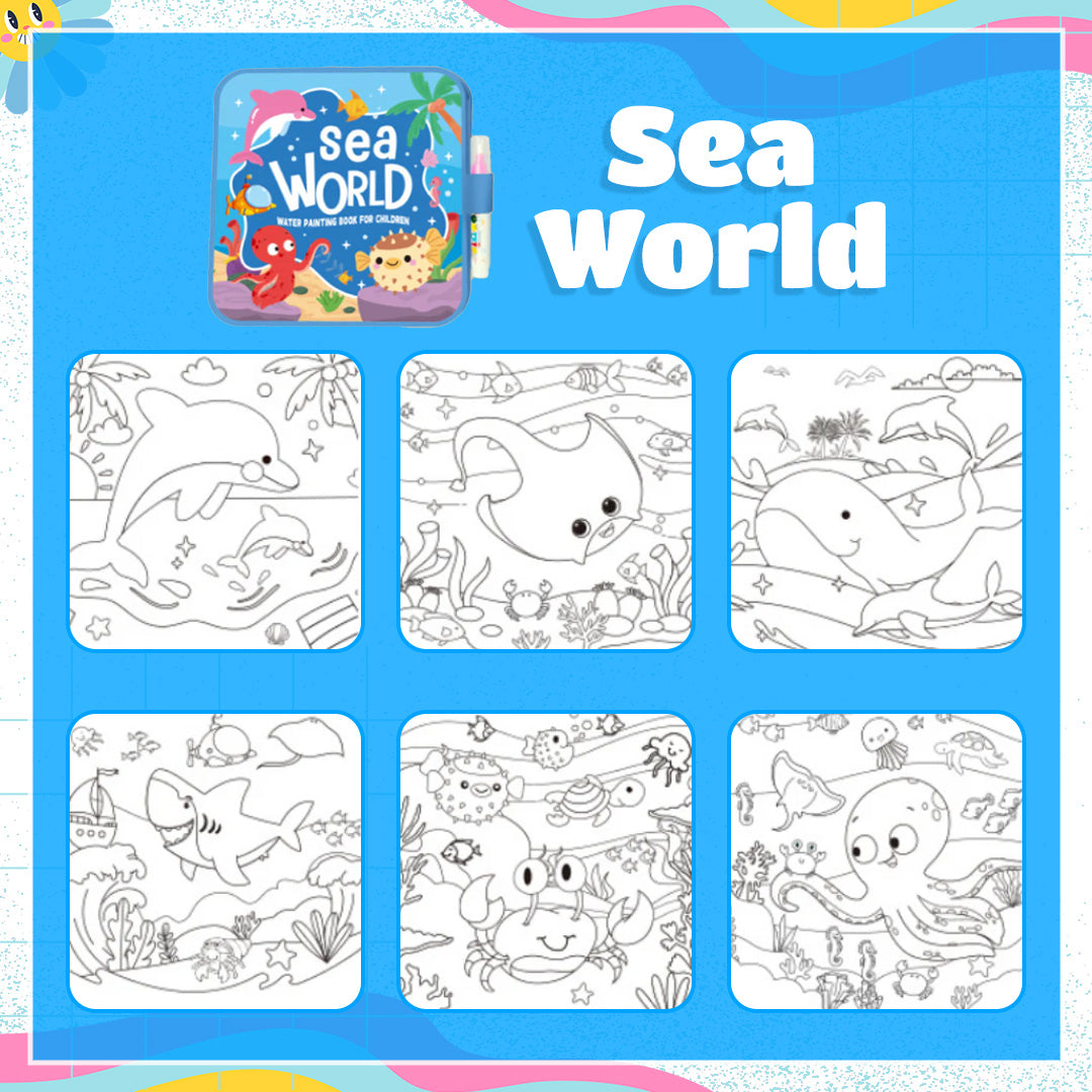 Mess-Free Reusable Water Coloring Book