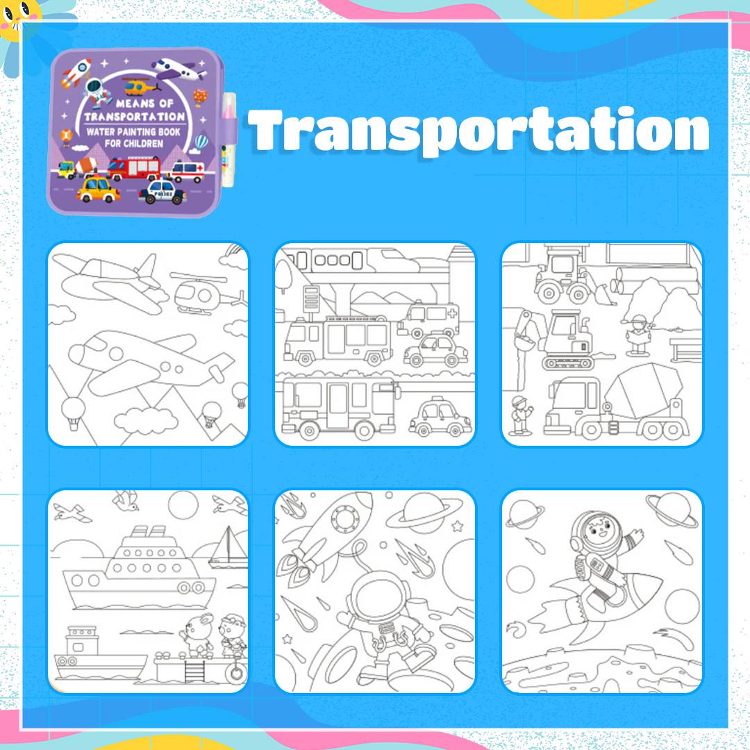 Mess-Free Reusable Water Coloring Book