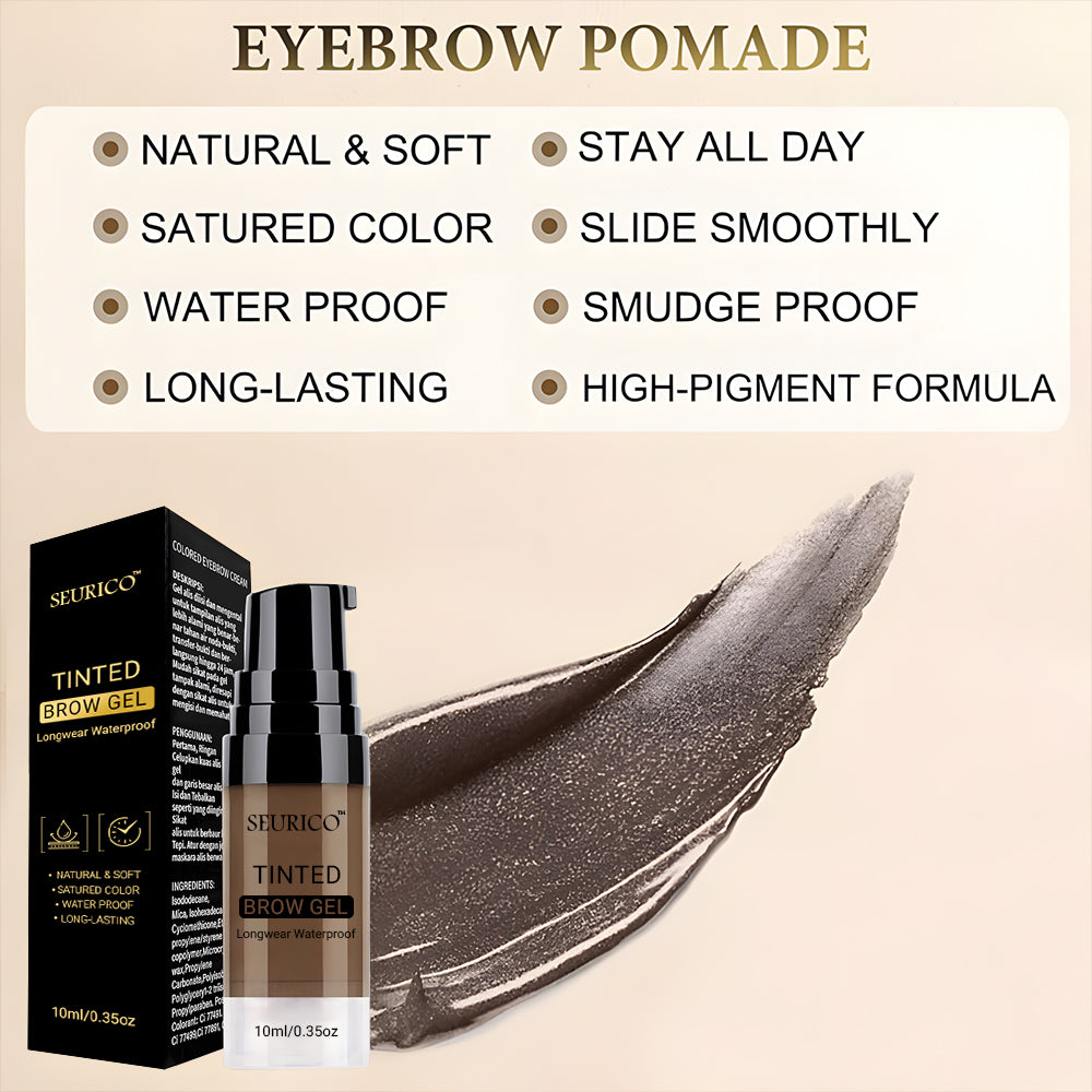Seurico™ Semi-Permanent Eyebrow Tattoo Gel – 72H Waterproof Brow Tint, Nourishes & Shapes Sparse Brows