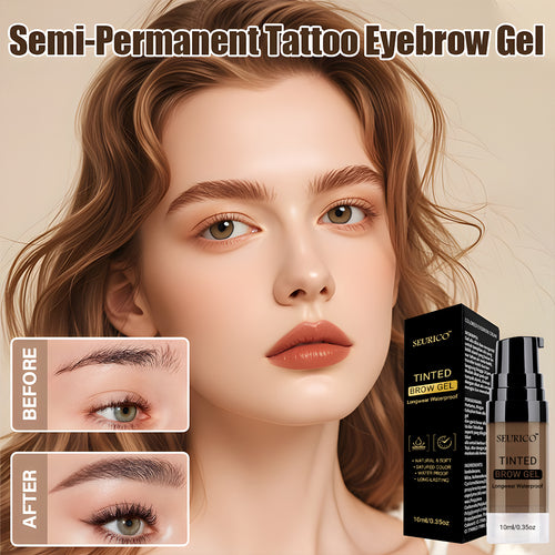 Seurico™ Semi-Permanent Eyebrow Tattoo Gel – 72H Waterproof Brow Tint, Nourishes & Shapes Sparse Brows