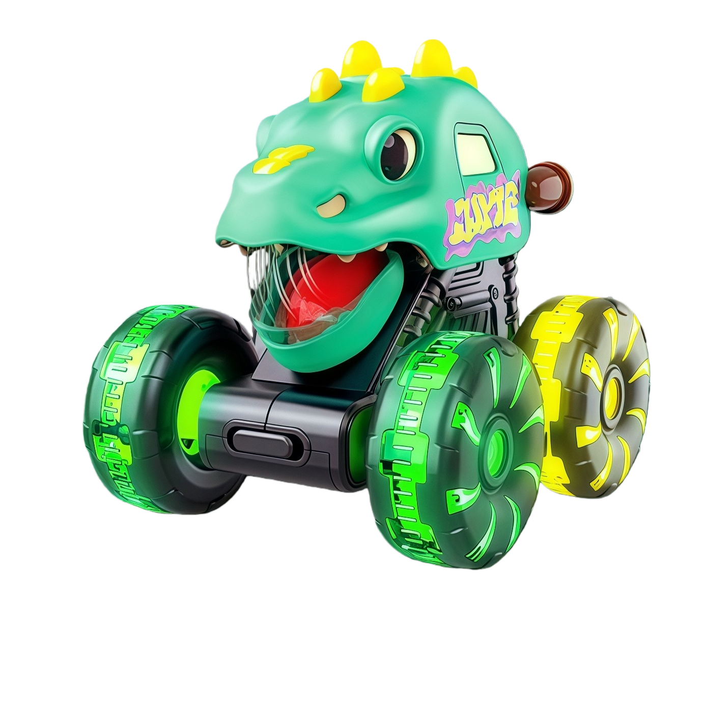 🚗 Press & Go Dino Truck Toy with Motion Activated Light for Toddlers