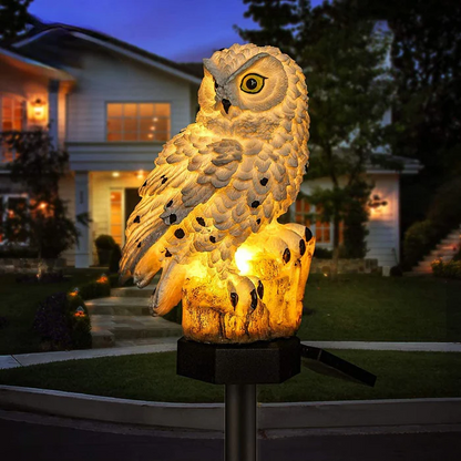 Solar Powered Owl Garden Light for Outdoor Decoration
