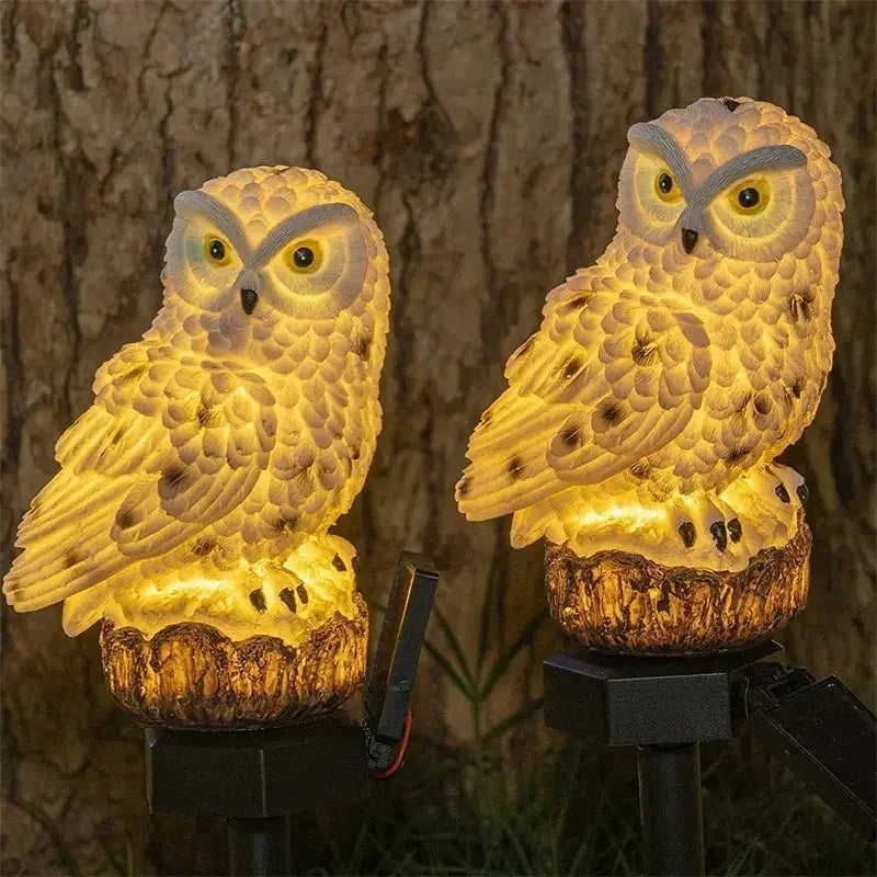Solar Powered Owl Garden Light for Outdoor Decoration