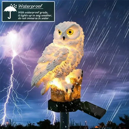 Solar Powered Owl Garden Light for Outdoor Decoration