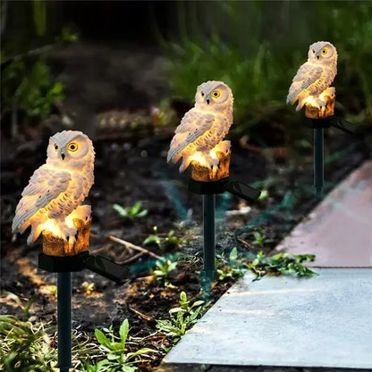 Solar Powered Owl Garden Light for Outdoor Decoration