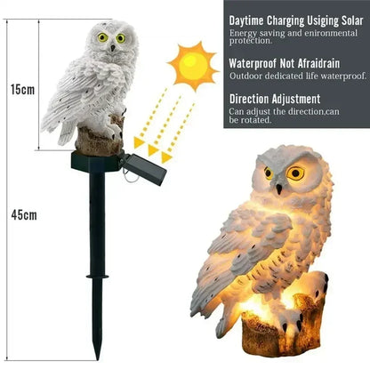 Solar Powered Owl Garden Light for Outdoor Decoration
