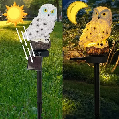 Solar Powered Owl Garden Light for Outdoor Decoration