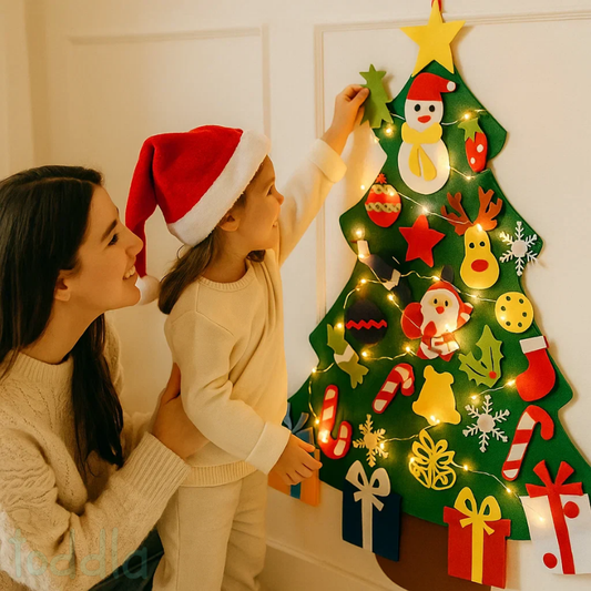 🎄 Montessori Toddler Felt Christmas Tree Set