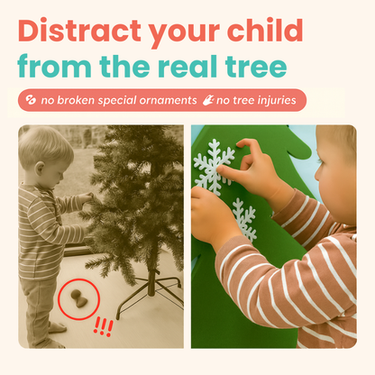 🎄 Montessori Toddler Felt Christmas Tree Set