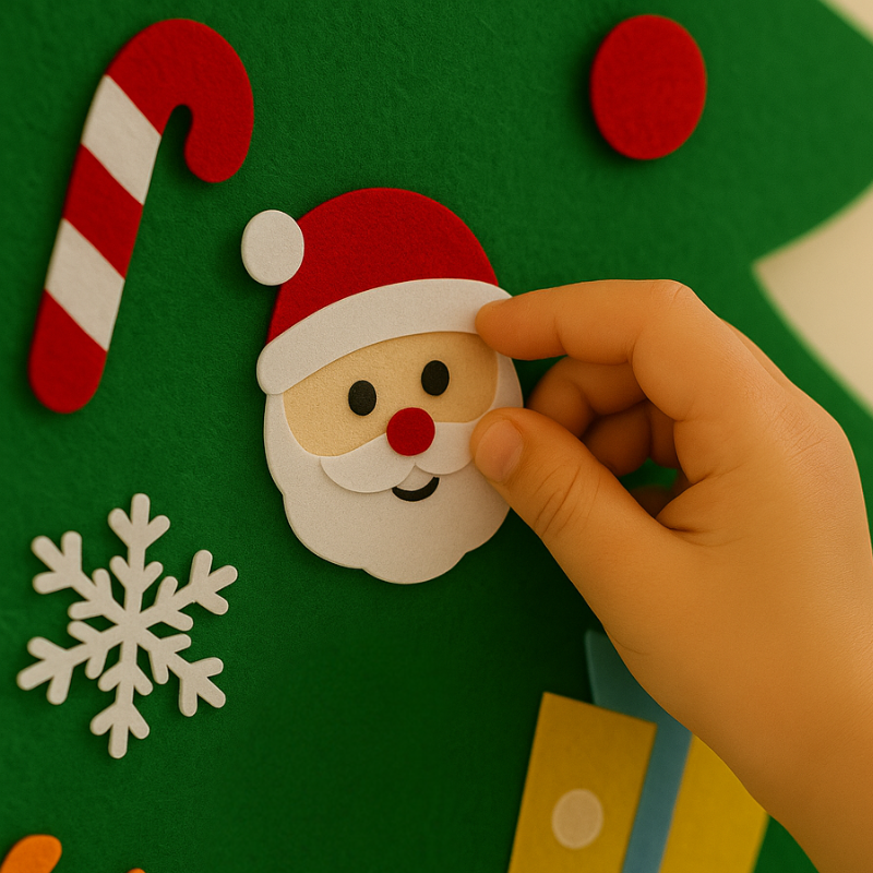 🎄 Montessori Toddler Felt Christmas Tree Set