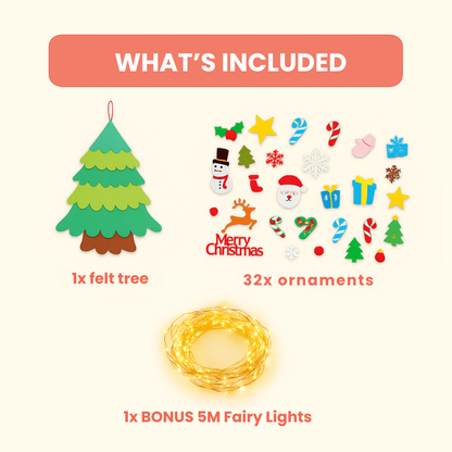 🎄 Montessori Toddler Felt Christmas Tree Set