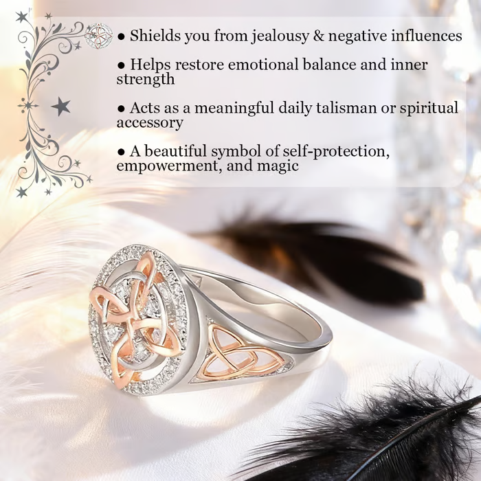 🔥Last Day 50% OFF - 🔮Handmade Witch’s Return-Knot Protection Ring✨