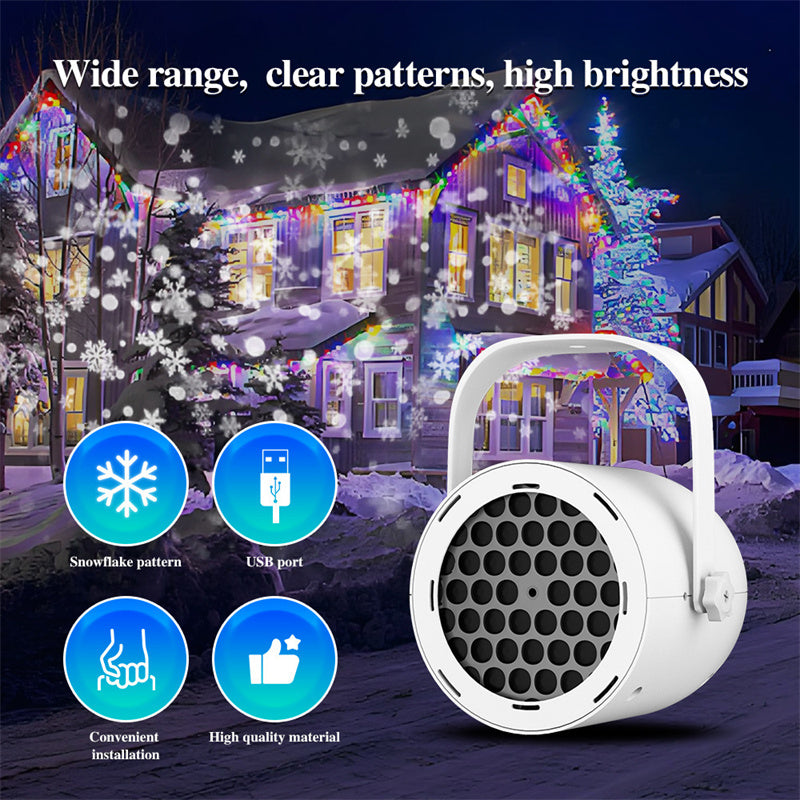 16-Pattern Christmas Projector Light | HD Festive LED Projection Lamp for Indoor & Outdoor Holiday Decorations