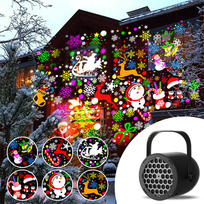 16-Pattern Christmas Projector Light | HD Festive LED Projection Lamp for Indoor & Outdoor Holiday Decorations